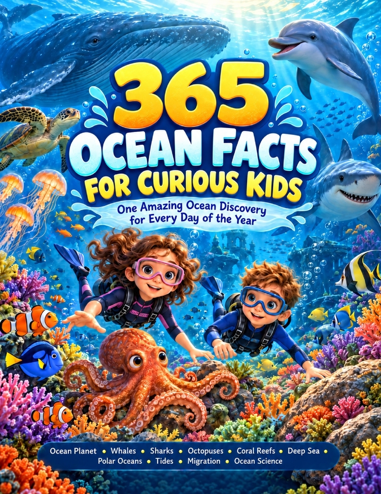 365 Ocean Facts for Curious Kids: One Amazing Ocean Discovery for Every Day of the Year: Whales, Sharks, Octopuses, Coral Reefs, Deep Sea, Polar Ocean cover