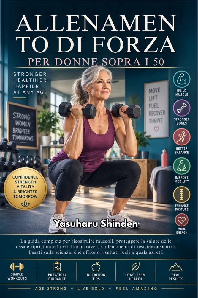 Allenamento Di Forza Per Donne Sopra I 50: La guida completa per ricostruire muscoli, proteggere la salute delle ossa e ripristinare la vitalità attra cover