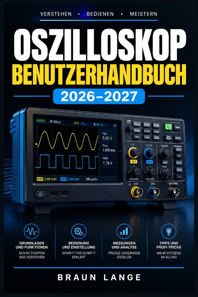 Oszilloskop Benutzerhandbuch 2026-2027: Schrittweise zu präzisen Messwerten: Funktionen verstehen, Wellenformen auswerten und Schaltungsfehler souverä cover