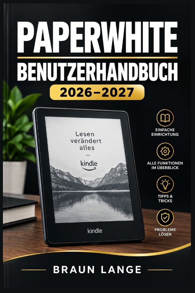 Paperwhite Benutzerhandbuch 2026-2027: Vom ersten Einschalten bis zum sicheren Lesegenuss mit persönlichen Anpassungen, Kontoverknüpfung und verständl cover