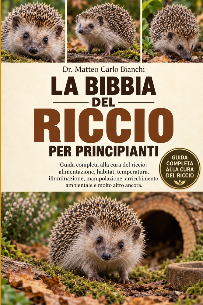 La Bibbia del Riccio Per Principianti: Guida completa alla cura del riccio: alimentazione, habitat, temperatura, illuminazione, manipolazione, arricch cover