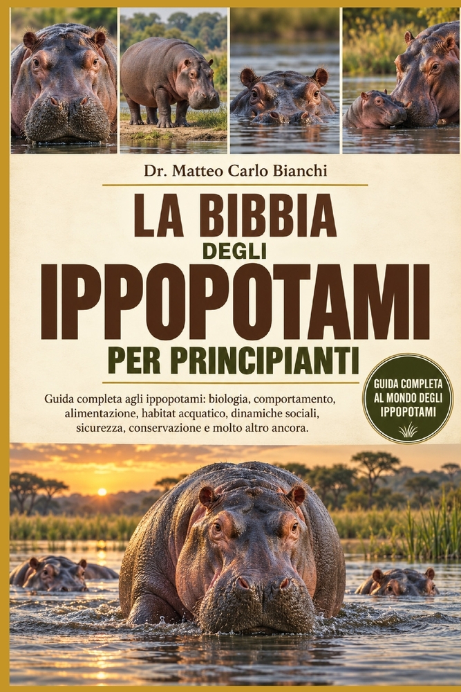 La Bibbia Degli Ippopotami Per Principianti: Guida completa agli ippopotami: biologia, comportamento, alimentazione, habitat acquatico, dinamiche soci cover