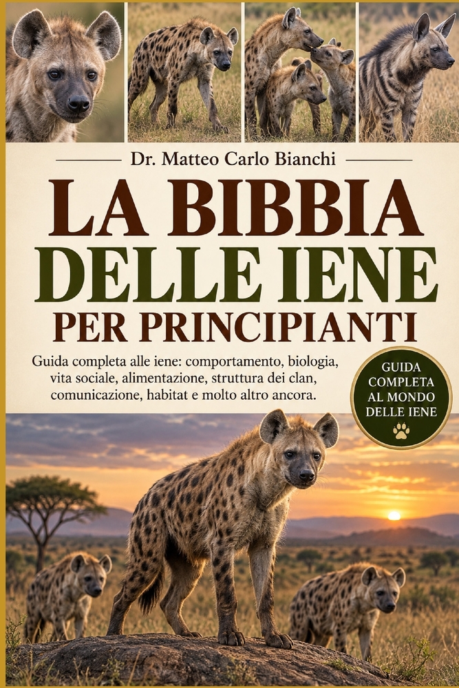 La Bibbia Delle Iene Per Principianti: Guida completa alle iene: comportamento, biologia, vita sociale, alimentazione, struttura dei clan, comunicazio cover
