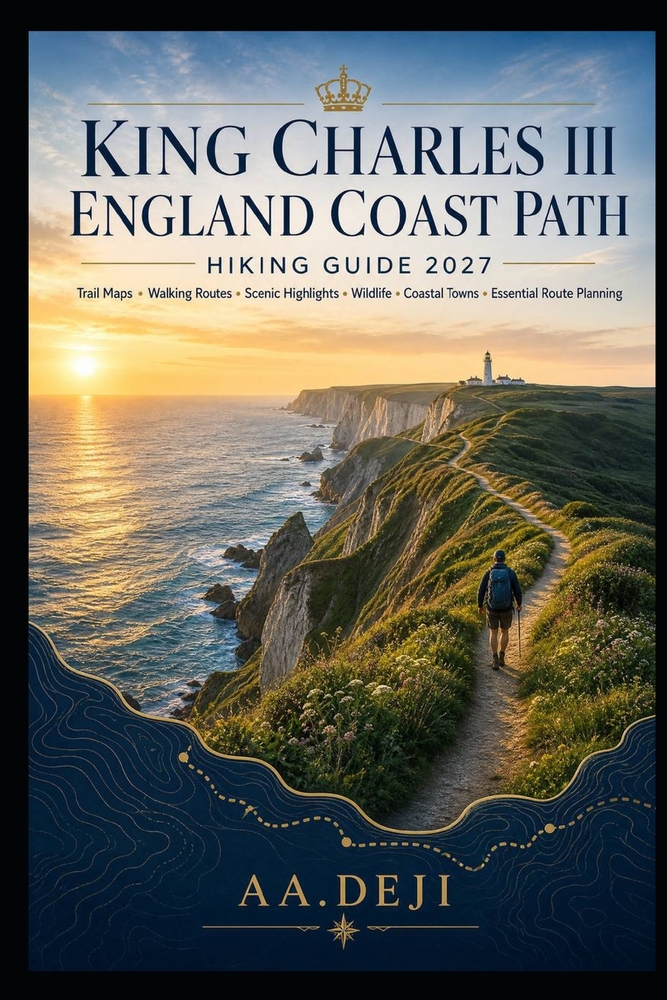 King Charles III England Coast Path Hiking Guide 2027: England's Long-Distance Coastal Trail with Trail Maps, Walking Routes, Scenic Highlights, Wildl cover