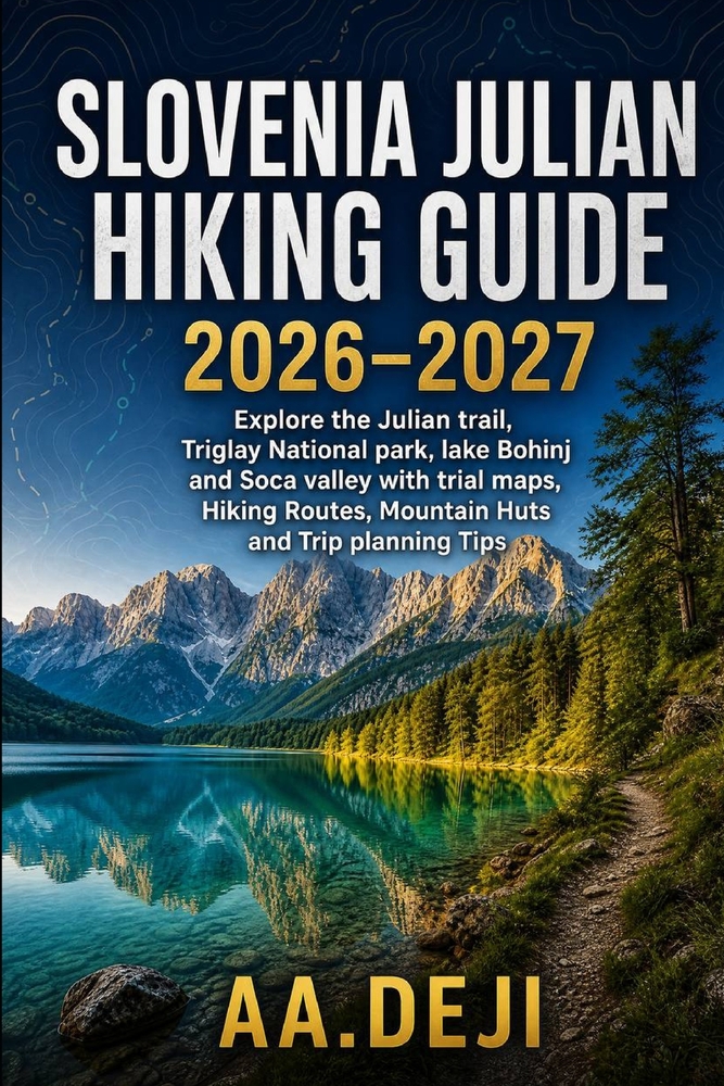 Slovenia Julian Alps Hiking Guide 2026-2027: Explore the Juliana Trail, Triglav National Park, Lake Bohinj and Soča Valley with Trail Maps, Hikin cover