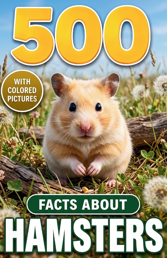 500 Fascinating Facts About Hamsters: An Engaging Guide to Species, Behavior, Senses, Diet, Burrows, Pet Care, and Survival, for Kids and Adults cover