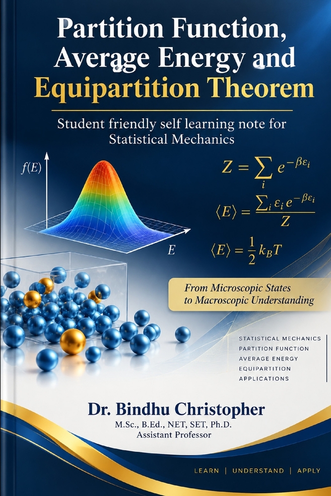 Partition Function, Average Energy and Equipartition Theorem: Student friendly self learning note for Statistical Mechanics for Graduate and Post grad cover
