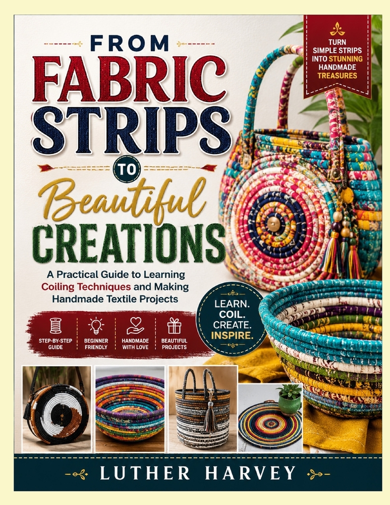 From Fabric Strips to Beautiful Creations: A Practical Guide to Learning Coiling Techniques and Making Handmade Textile Projects cover