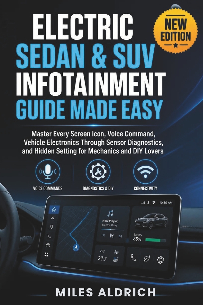 Electric Sedan & SUV Infotainment Guide Made Easy: Master Every Screen Icon, Voice Command, Vehicle Electronics Through Sensor Diagnostics, and Hidden cover