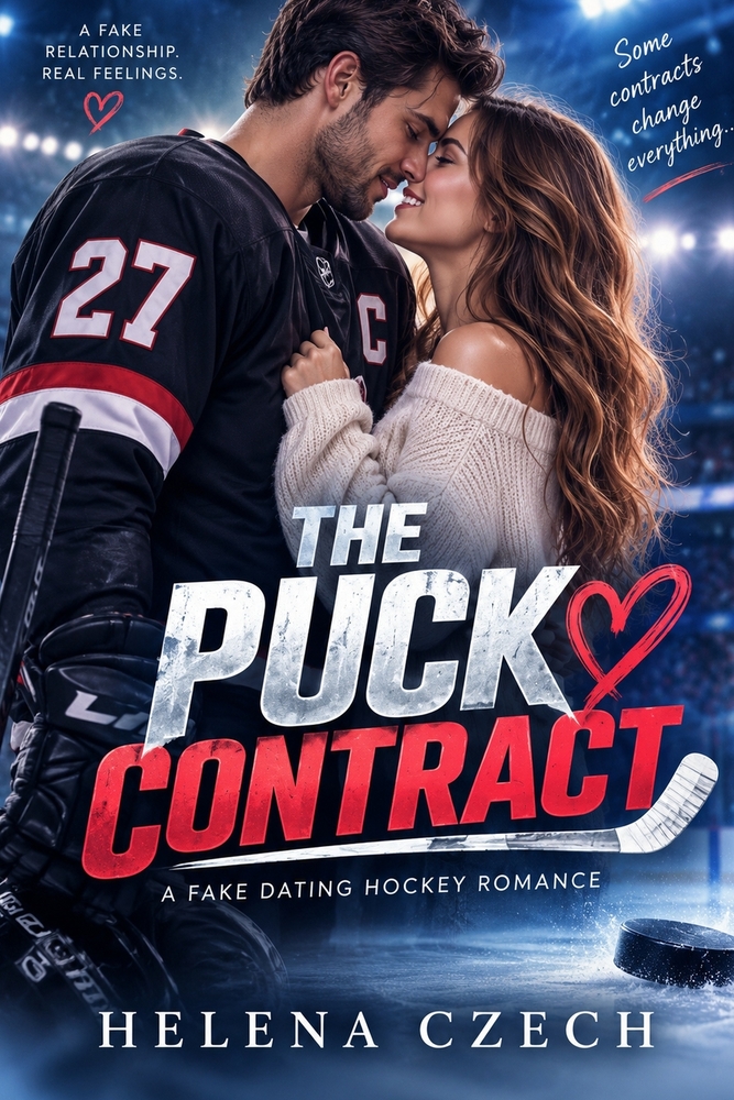 The Puck Contract: A Fake Dating Hockey Romance cover