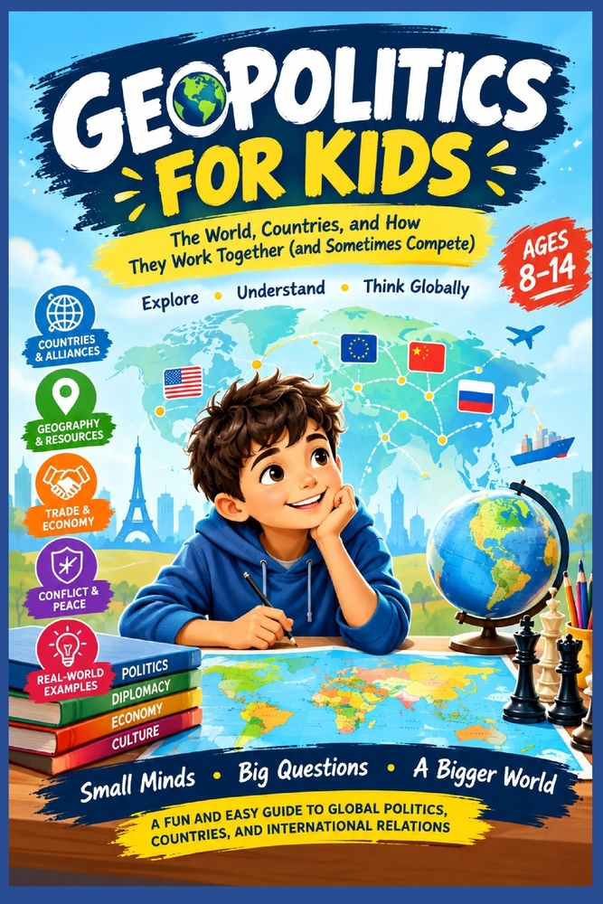 Geopolitics for Kids: Discover How Countries, Geography, Power, and Global Events Shape Our World cover