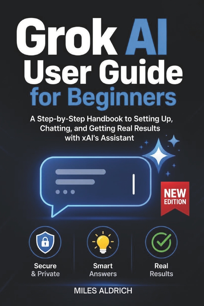 Grok AI User Guide for Beginners: A Step-by-Step Handbook to Setting Up, Chatting, and Getting Real Results with xAI's Assistant cover