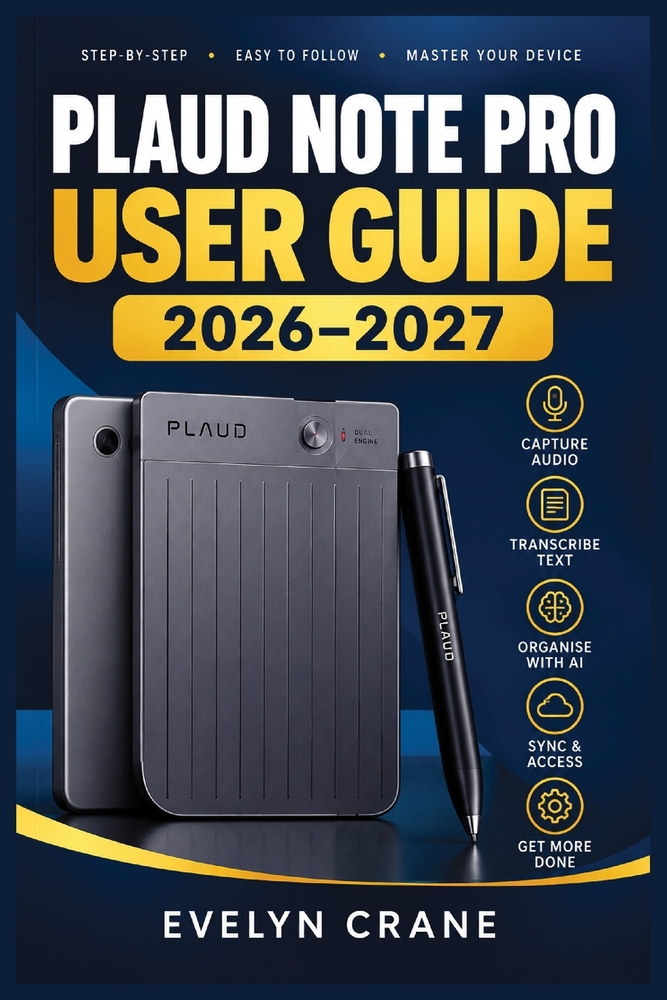 Plaud Note Pro User Guide 2026-2027: Master AI Recording, Accurate Transcription, Smart Summaries, Multimodal Capture, App Setup, Workflow Automation, cover