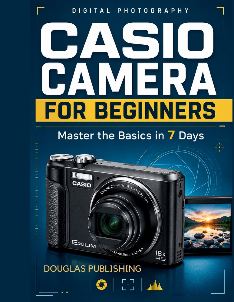 Casio Camera for Beginners: Master the Basics in 7 Days: A Step-by-Step Beginner's Guide to Camera Setup, Photography Settings, Focus, Exposure, Flash cover