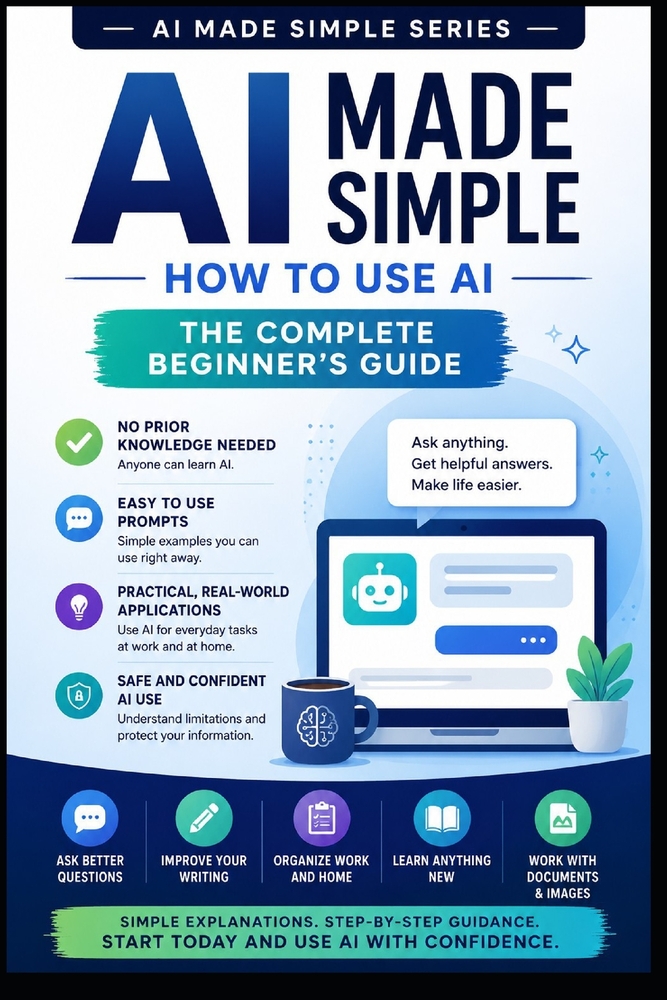 AI Made Simple: How to Use AI: The Complete Beginners Guide cover