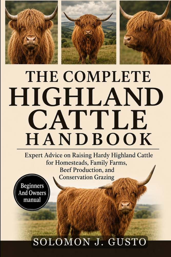 The Complete Highland Cattle Handbook: Expert Advice on Raising Hardy Highland Cattle for Homesteads, Family Farms, Beef Production, and Conservation cover