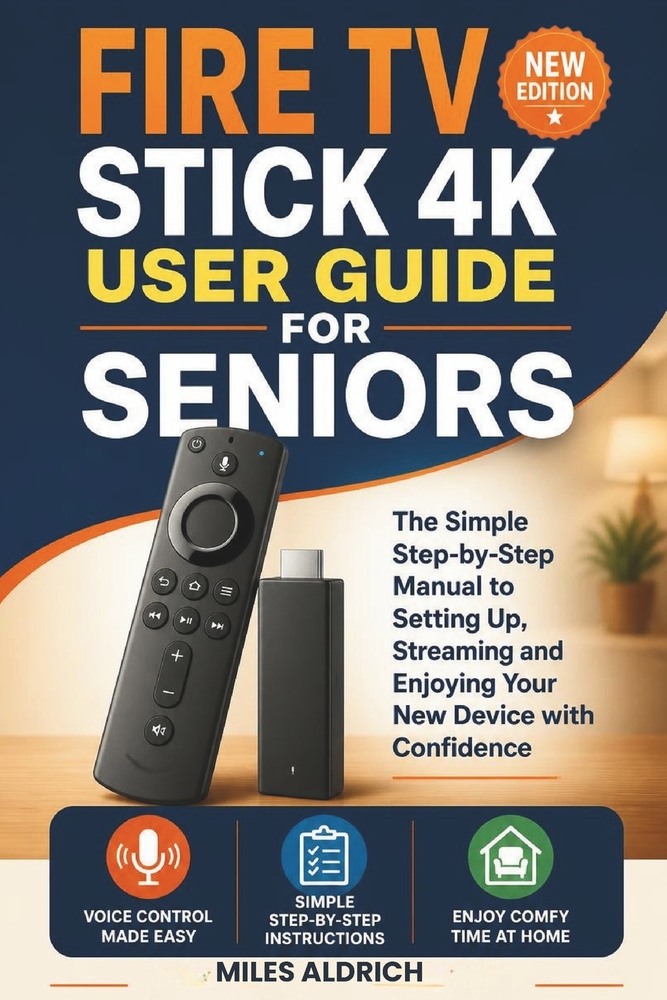 Fire TV Stick 4K User Guide for Seniors: The Simple Step-by-Step Manual to Setting Up, Streaming and Enjoying Your New Device with Confidence cover