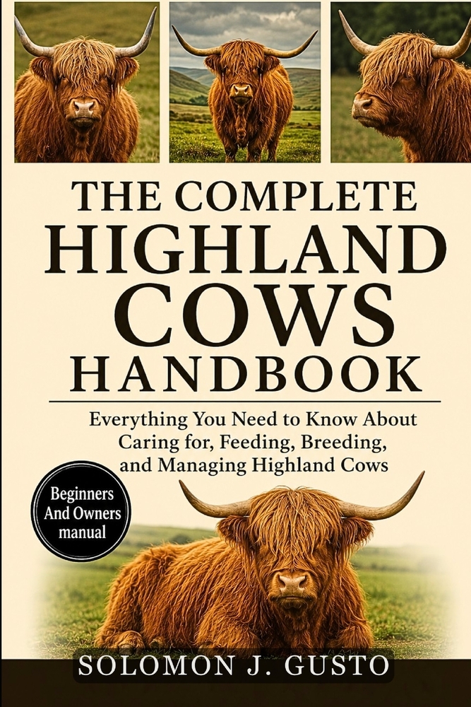 The Complete Highland Cows Handbook: Everything You Need to Know About Caring for, Feeding, Breeding, and Managing Highland Cows cover