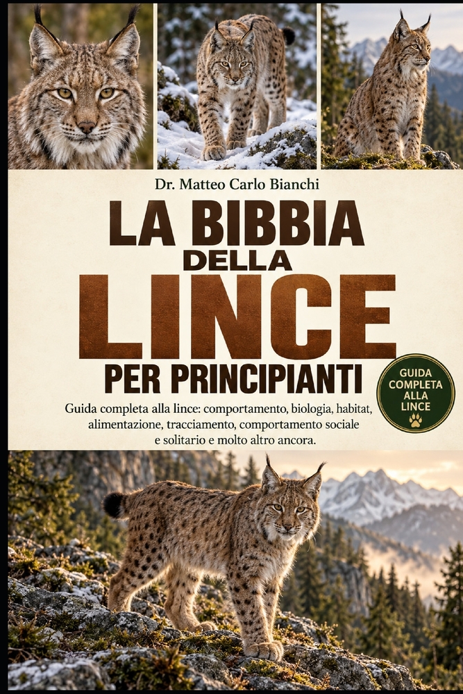 La Bibbia Della Lince Per Principianti: Guida completa alla lince: comportamento, biologia, habitat, alimentazione, tracciamento, comportamento social cover