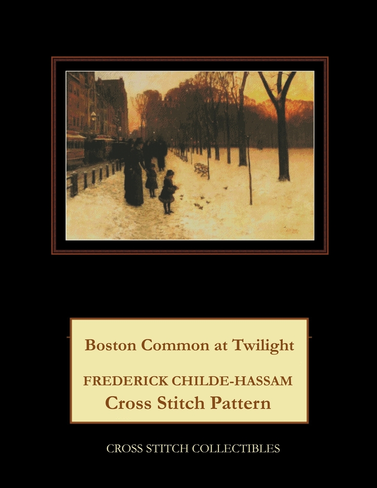 Boston Common at Twilight: Frederick Childe-Hassam Cross Stitch Pattern cover