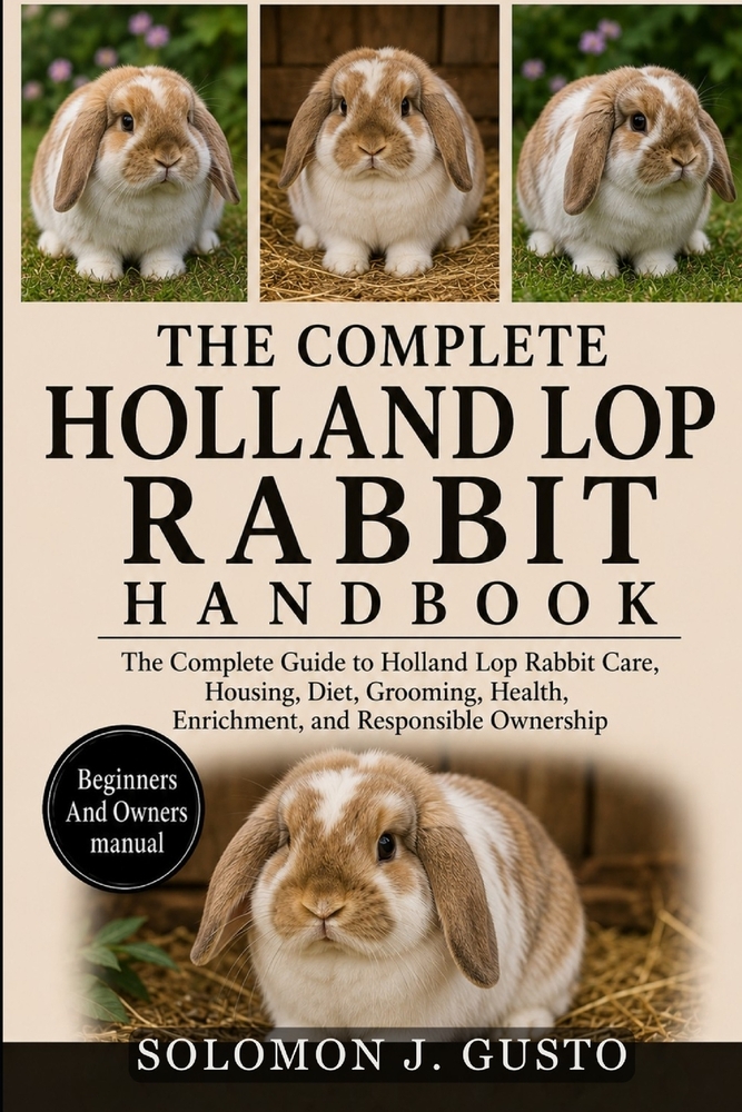 The Complete Holland Lop Rabbit Handbook: The Complete Guide to Holland Lop Rabbit Care, Housing, Diet, Grooming, Health, Enrichment, and Responsible cover