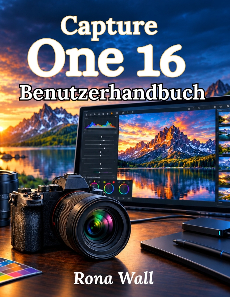 CAPTURE ONE 16 Benutzerhandbuch: Das vollständige Schritt-für-Schritt-Handbuch für RAW-Bearbeitung, Farbkorrektur, Tethering, Kataloge und professione cover