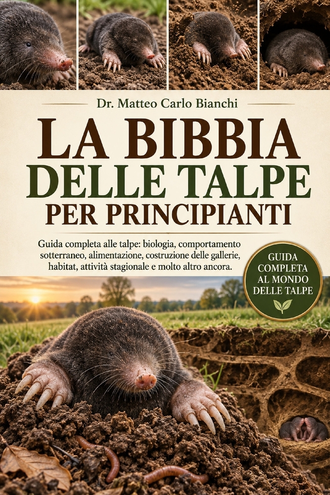 La Bibbia Delle Talpe Per Principianti: Guida completa alle talpe: biologia, comportamento sotterraneo, alimentazione, costruzione delle gallerie, hab cover