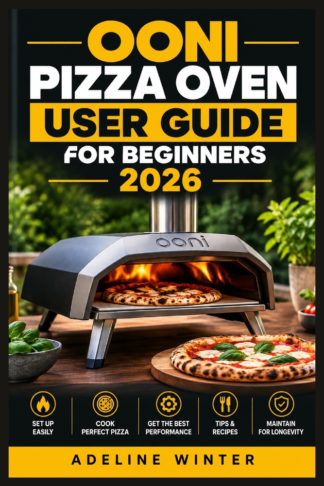 Ooni Pizza Oven User Guide for Beginners 2026: Master Fast Heat, Stone Baking, Dough Handling, Fuel Control, Crispy Crusts, Creative Toppings, Cleanin cover