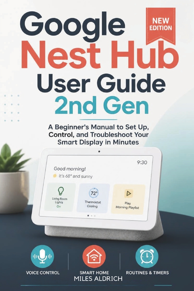 Google Nest Hub User Guide 2nd Gen: A Beginner's Manual to Set Up, Control, and Troubleshoot Your Smart Display in Minutes cover