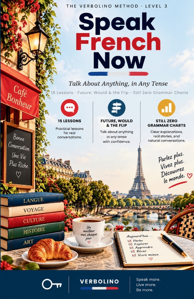 Speak French Now, Level 3: Talk About Anything, in Any Tense - The No-Grammar Method cover