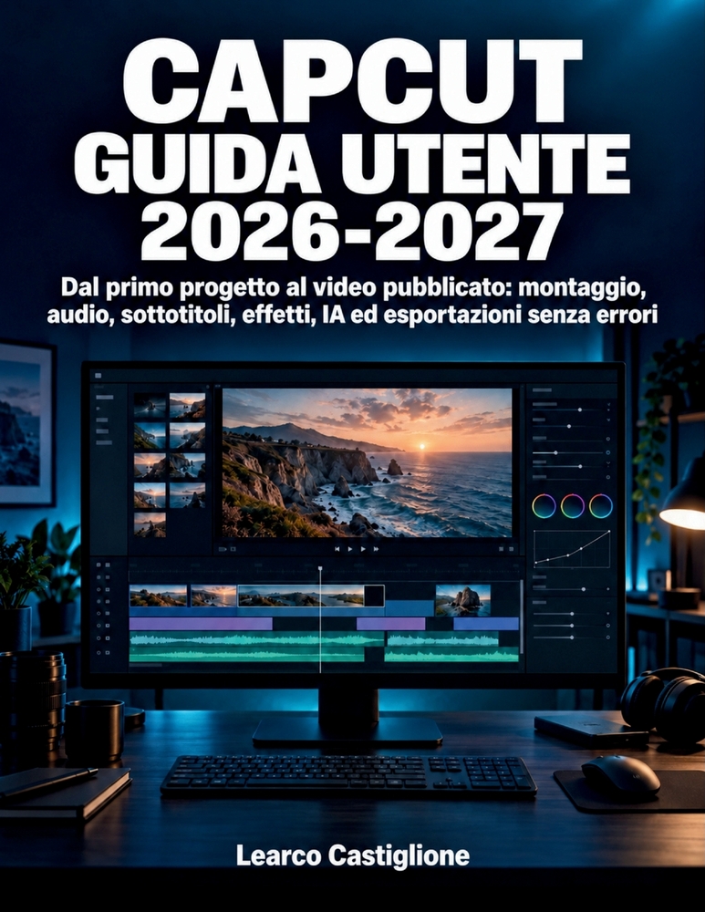 Capcut Guida Utente 2026-2027: Dal primo progetto al video pubblicato: montaggio, audio, sottotitoli, effetti, IA ed esportazioni senza errori cover
