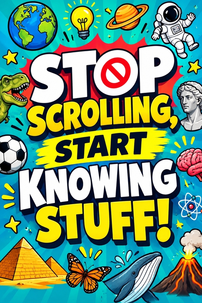 Stop Scrolling, Start Knowing Stuff!: Fun Trivia, Weird Facts, Amazing History, Science, Animals, Sports, Pop Culture, Technology, Geography & More fo cover