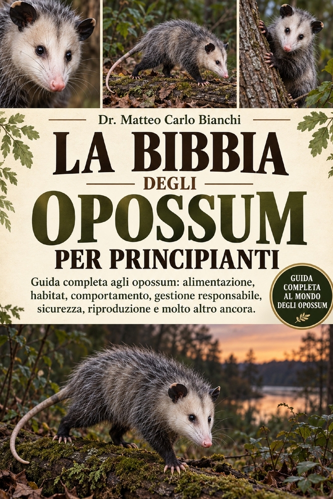 La Bibbia Degli Opossum Per Principianti: Guida completa agli opossum: alimentazione, habitat, comportamento, gestione responsabile, sicurezza, riprod cover