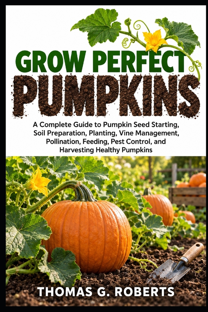 Grow Perfect Pumpkins: A Complete Guide to Pumpkin Seed Starting, Soil Preparation, Planting, Vine Management, Pollination, Feeding, Pest Control, and cover