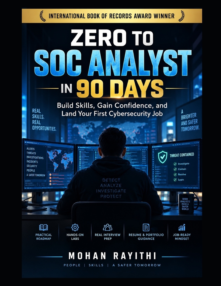 Zero to SOC Analyst in 90 Days: Build Skills, Gain Confidence, and Land Your First Cybersecurity Job cover