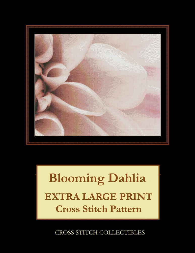 Blooming Dahlia: Extra Large Print Cross Stitch Pattern cover