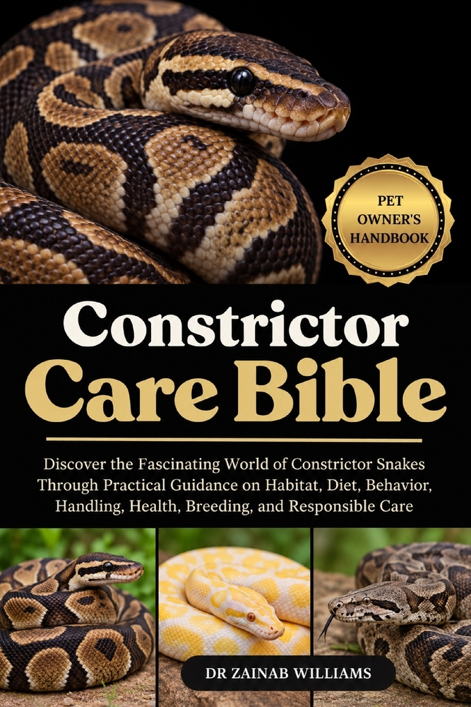 Constrictor Care Bible: Discover the Fascinating World of Constrictor Snakes Through Practical Guidance on Habitat, Diet, Behavior, Handling, Health, cover
