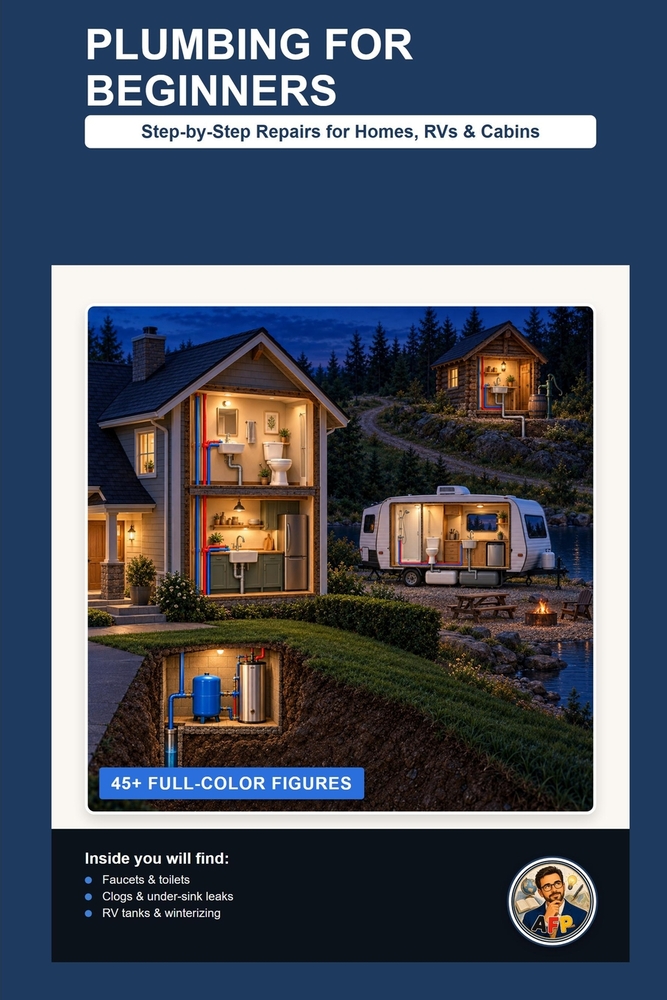 Plumbing for Beginners: Step-by-Step Repairs for Homes, RVs, and Cabins cover