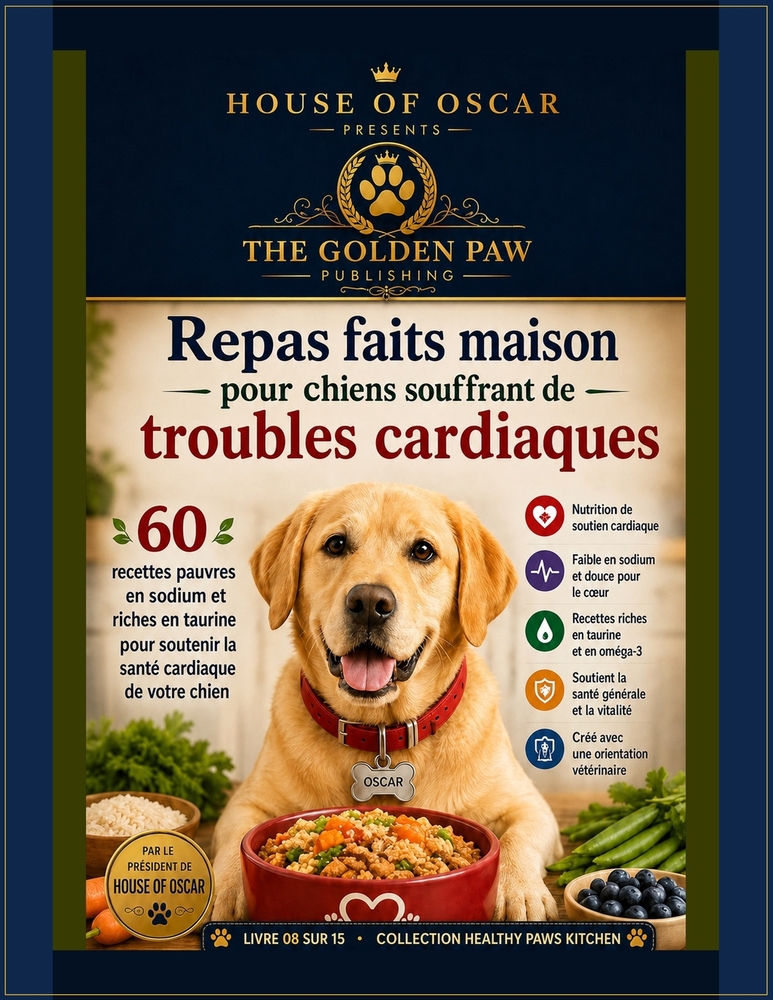 Repas faits maison pour chiens souffrant de troubles cardiaques: 60 recettes pauvres en sodium et riches en taurine pour soutenir la santé cardiaque d cover