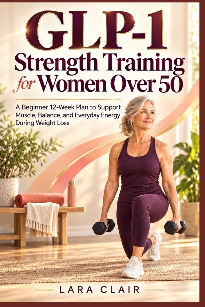 GLP-1 Strength Training for Women Over 50: A Beginner 12-Week Plan to Support Muscle, Balance, and Everyday Energy During Weight Loss cover