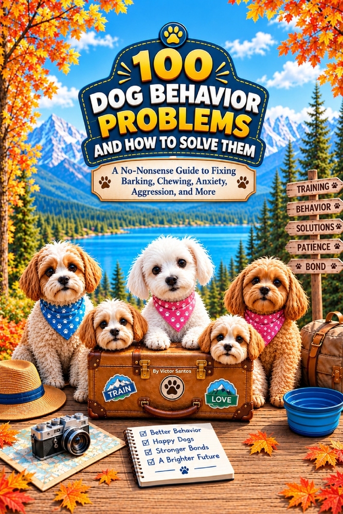 100 Dog Behavior Problems and How to Solve Them: A No-Nonsense Guide to Fixing Barking, Chewing, Anxiety, Aggression, and More cover