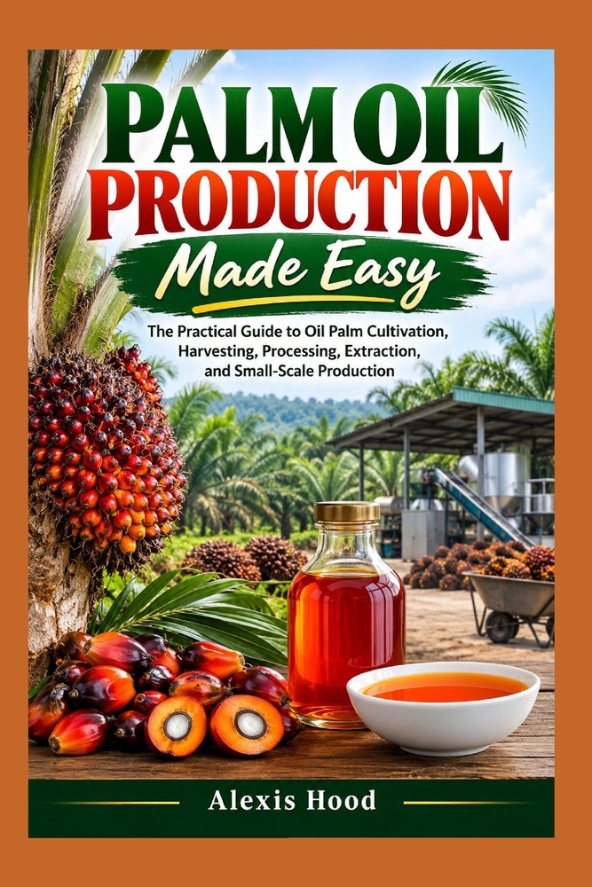 Palm Oil Production Made Easy: The Practical Guide to Oil Palm Cultivation, Harvesting, Processing, Extraction, and Small-Scale Production cover