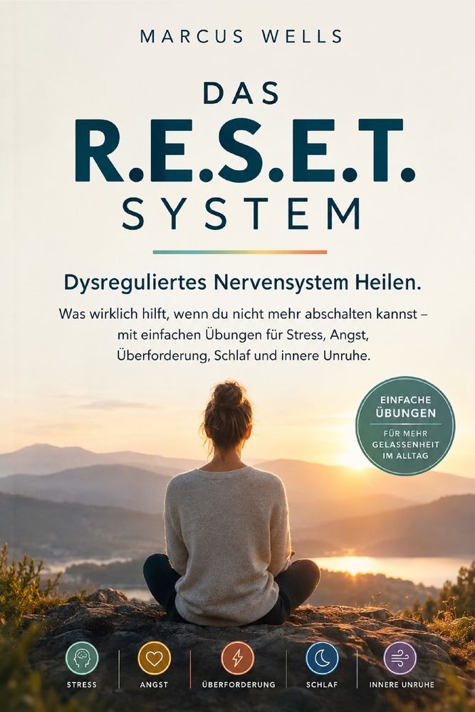 Dysreguliertes Nervensystem Heilen: DAS R.E.S.E.T.SYSTEM. Was wirklich hilft, wenn du nicht mehr abschalten kannst - mit einfachen Übungen für Stress, cover
