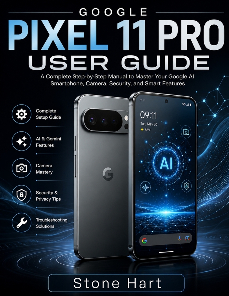 Google Pixel 11 Pro User Guide: A Step-by-Step Manual to Master Your Smartphone, Camera, Security, and Smart Features cover