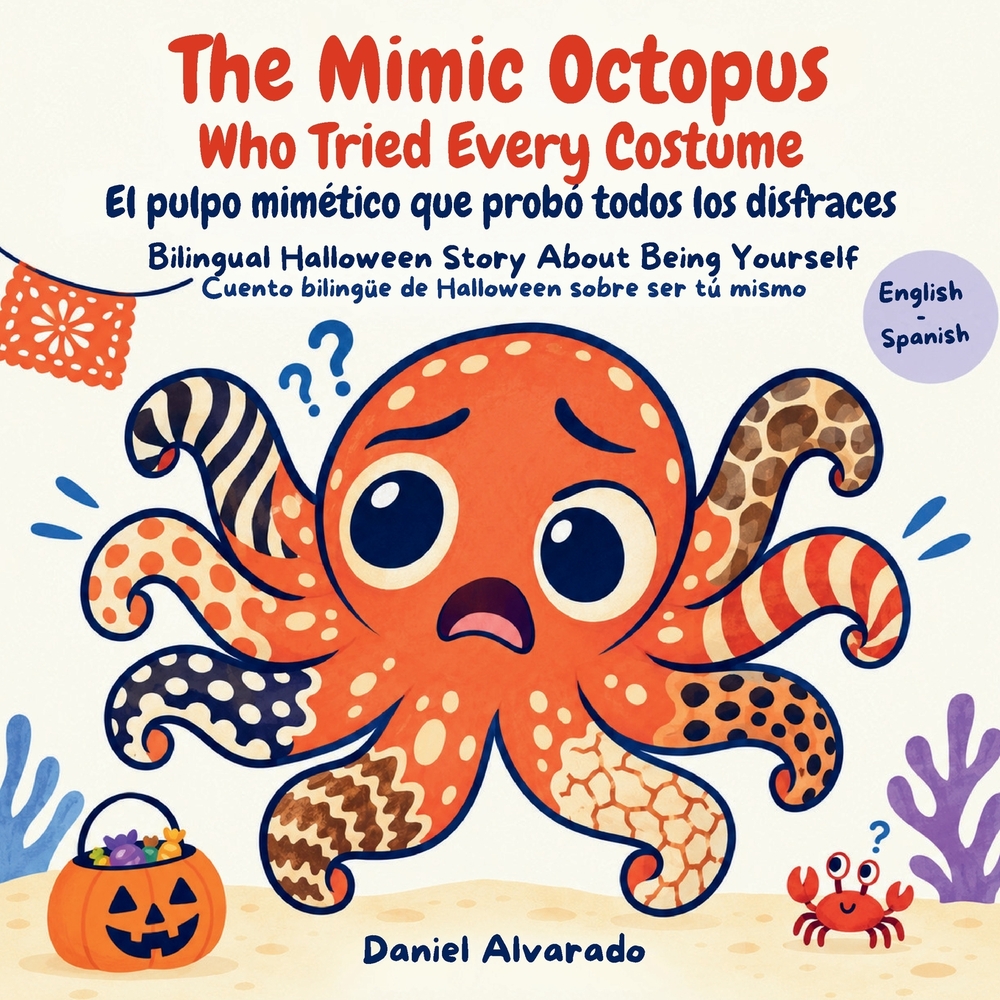 The Mimic Octopus Who Tried Every Costume - El pulpo mimético que probó todos los disfraces: Bilingual Halloween Story About Being Yourself cover