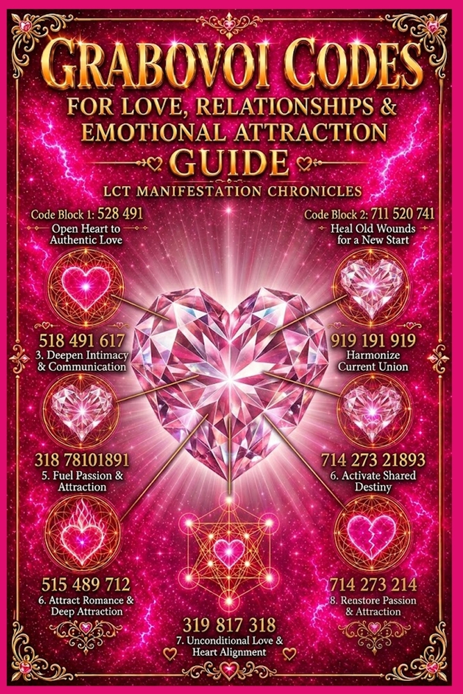 Grabovoi Codes for Love, Relationships & Emotional Attraction: The Ultimate Bio-Frequency Blueprint to Clear Blockages, Magnetize Your Soulmate, and M cover