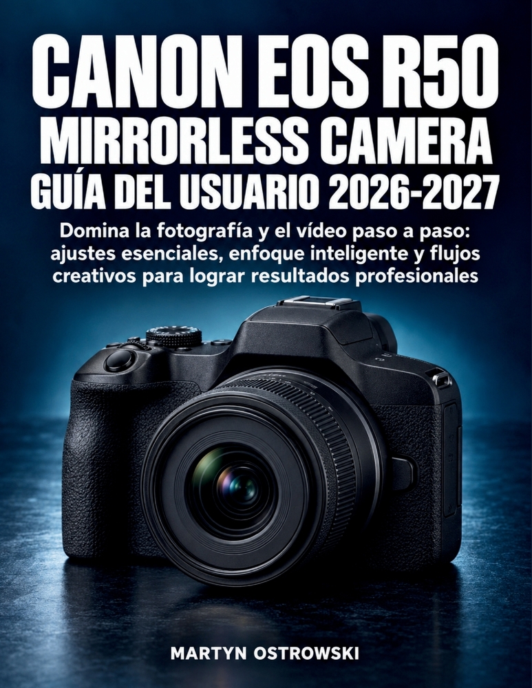 Canon EOS R50 Mirrorless Camera Gu�a del Usuario 2026-2027: Domina la fotograf�a y el v�deo paso a paso: ajustes esenciales, enfoque inteligente y flu cover