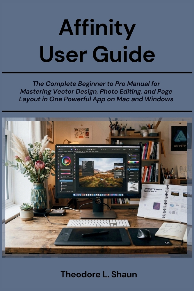 Affinity User Guide: The Complete Beginner to Pro Manual for Mastering Vector Design, Photo Editing, and Page Layout in One Powerful App on Mac and Wi cover