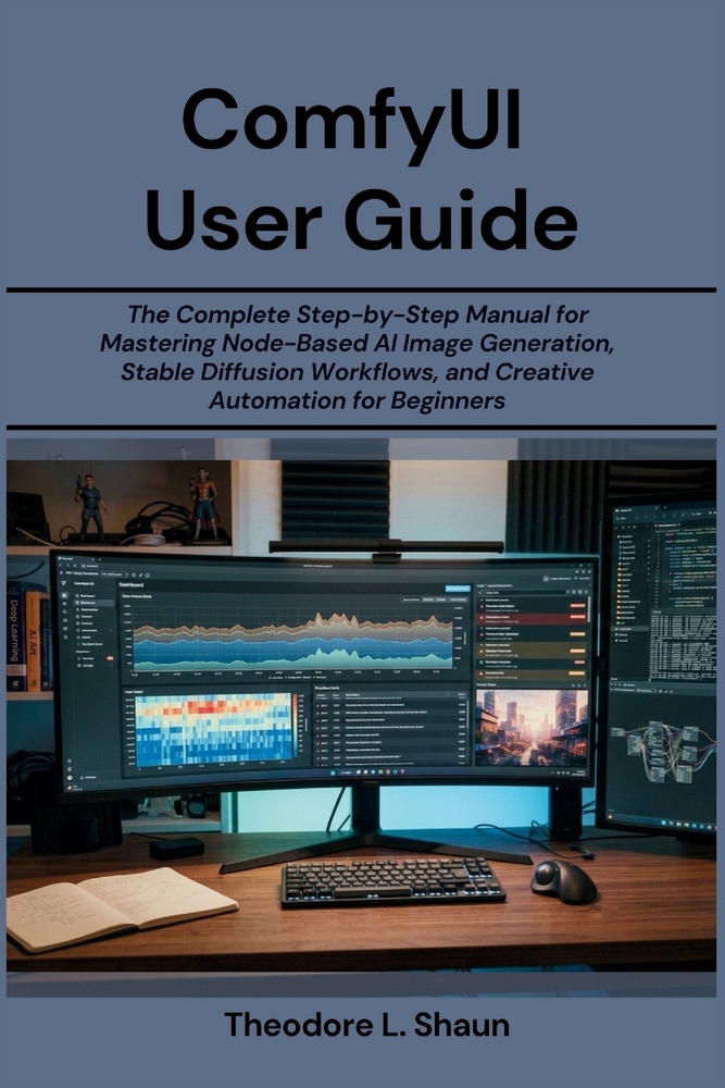 ComfyUI User Guide: The Complete Step-by-Step Manual for Mastering Node-Based AI Image Generation, Stable Diffusion Workflows, and Creative Automation cover