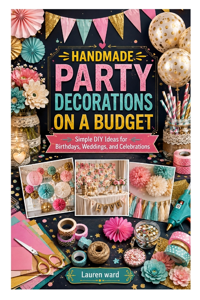 Handmade Party Decorations on a Budget: Simple DIY Ideas for Birthdays, Weddings, and Celebrations cover